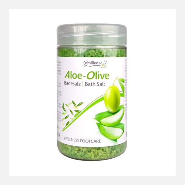 Camillen Fodbadesalt, Aloe vera &amp; Oliven, 350 g. 